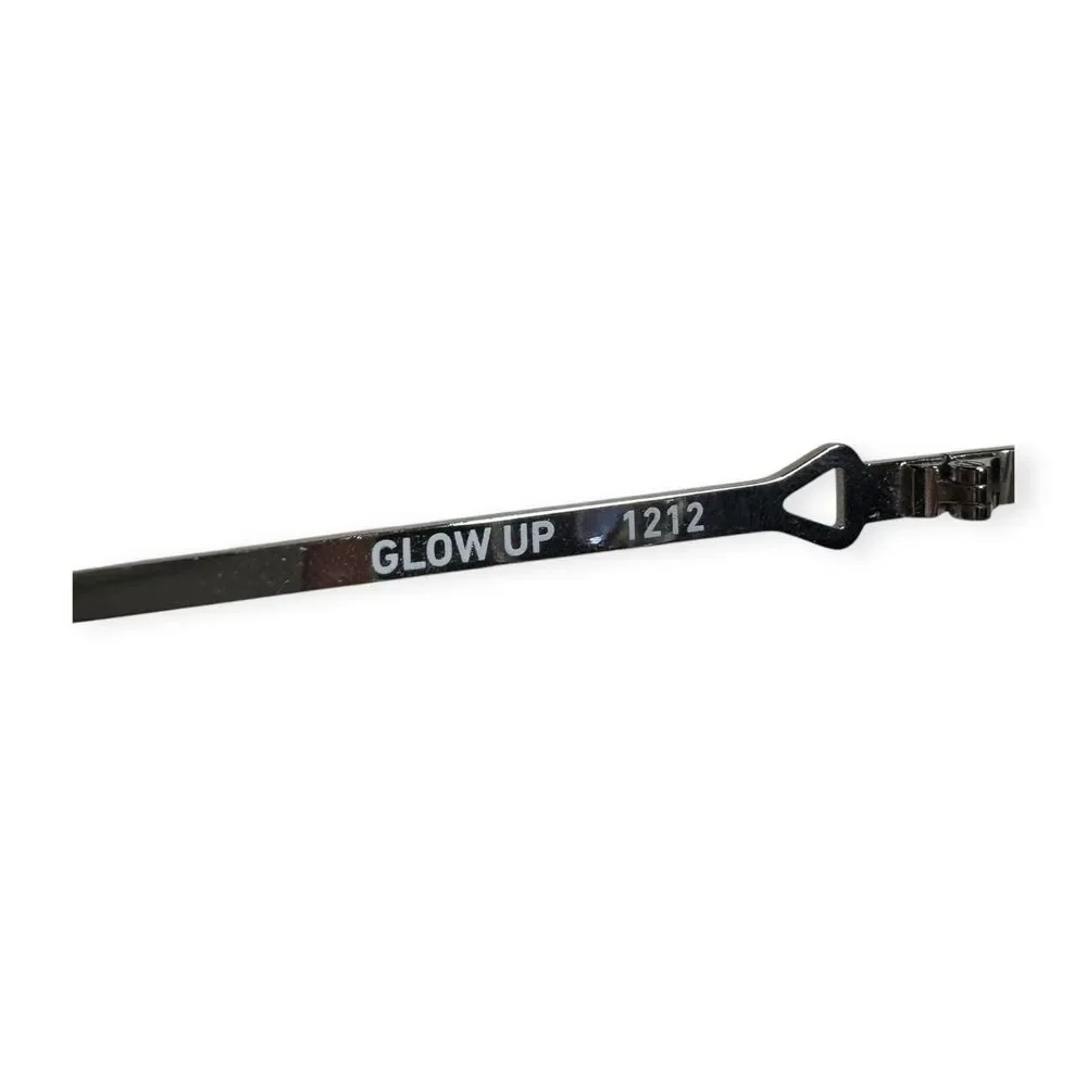 Quay Australia‎ Glow Up Sunglasses Oversized Butterfly Frame Blue Gradient Retro